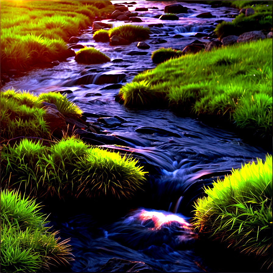 Stream At Sunset Png 17 PNG image