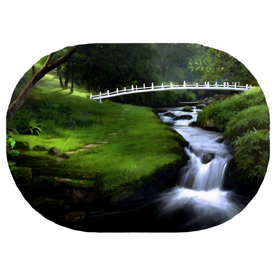 Stream With Footbridge Png 29 PNG image