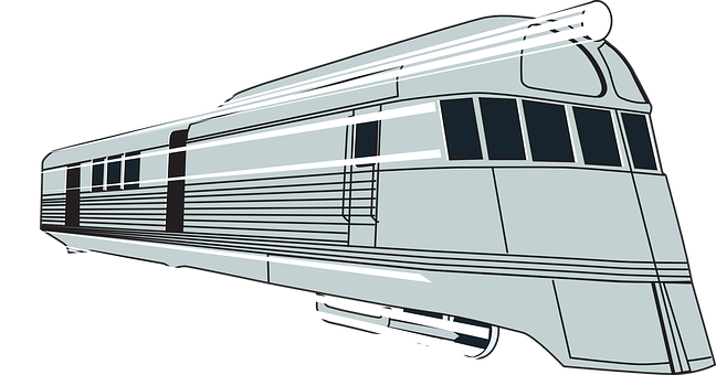 Streamlined Train Illustration PNG image