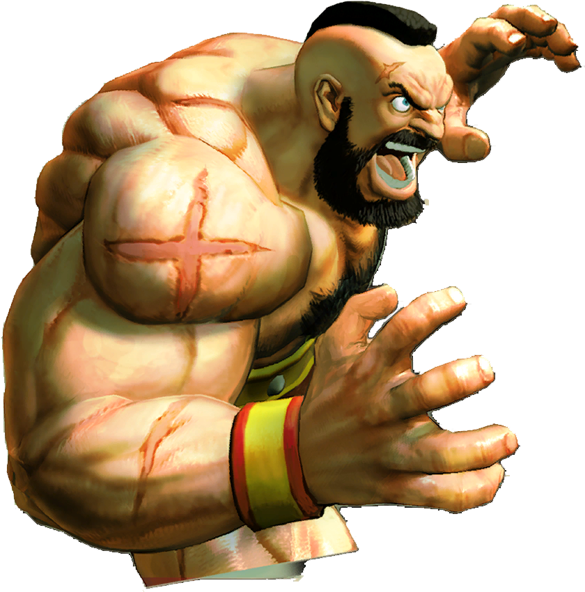 Street Fighter Zangief Readyfor Battle PNG image