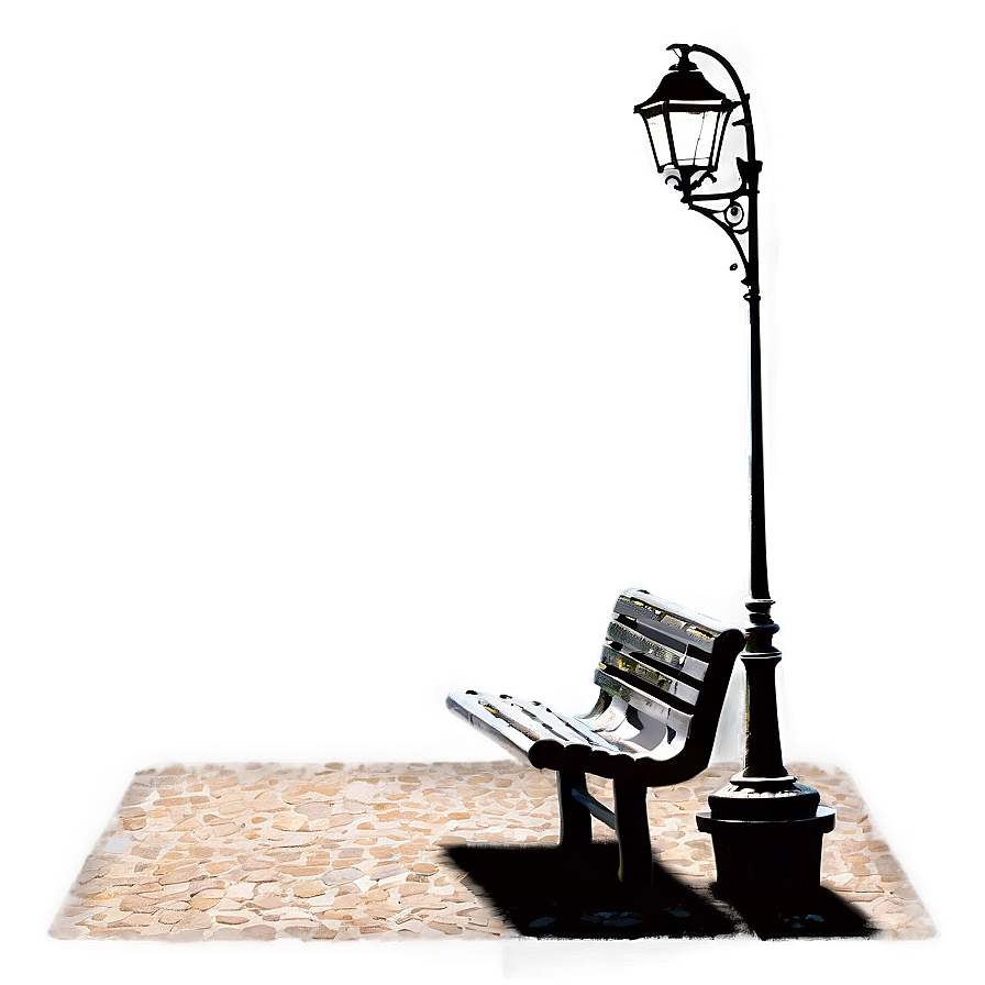 Street Light With Bench Png Gqu56 PNG image