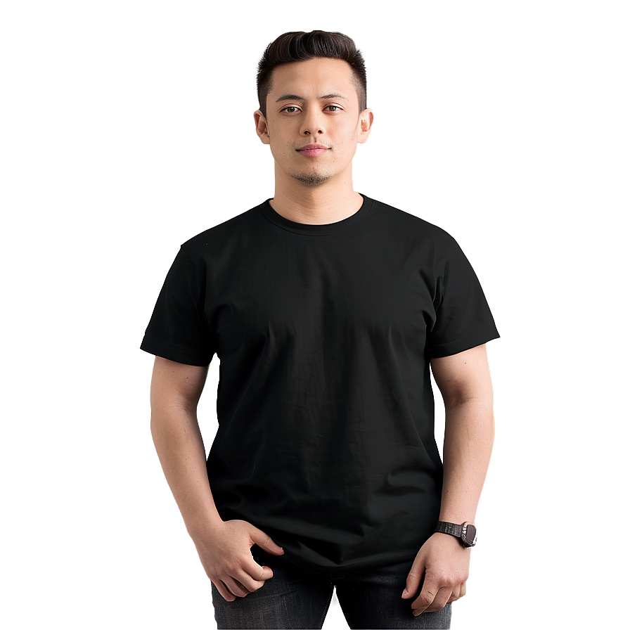 Street Style Black T Shirt Png 34 PNG image