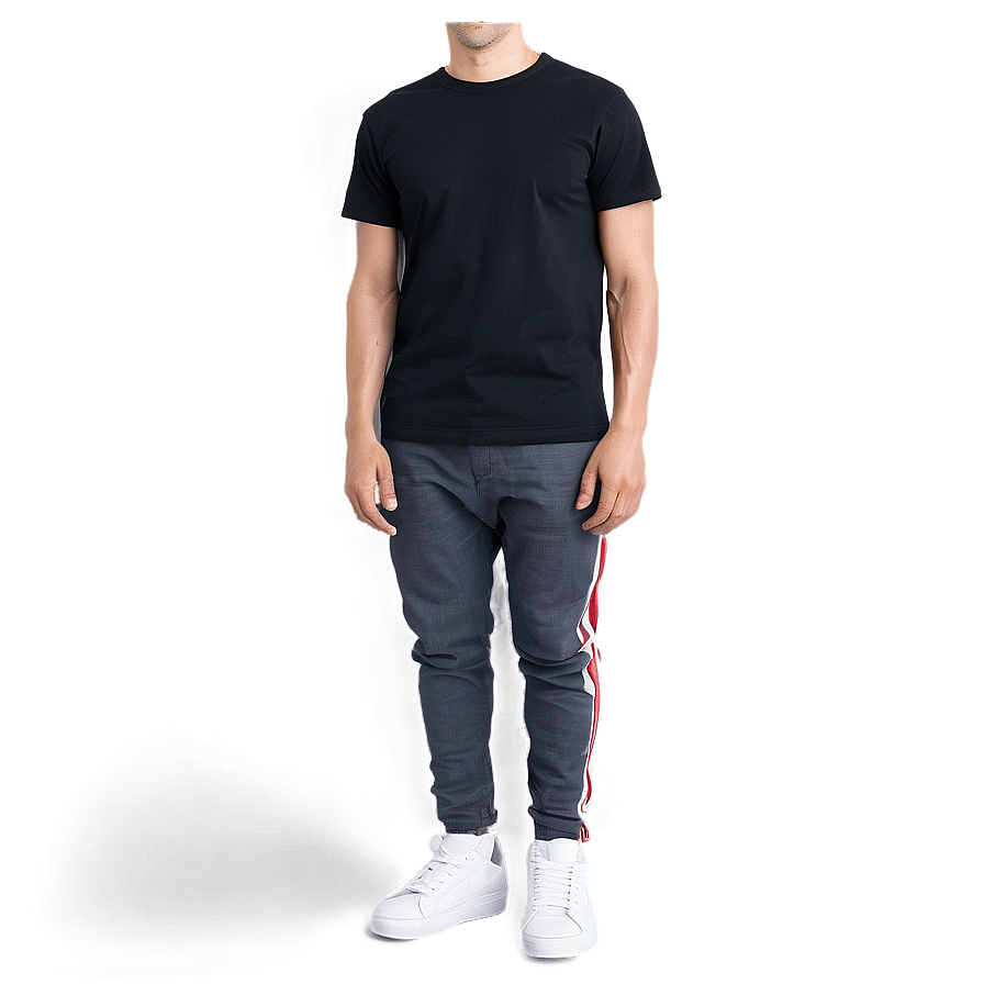 Street Style Black T Shirt Png Jsc PNG image