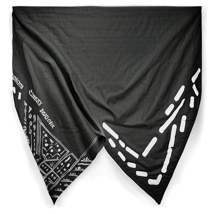 Streetwear Black Bandana Png 06122024 PNG image