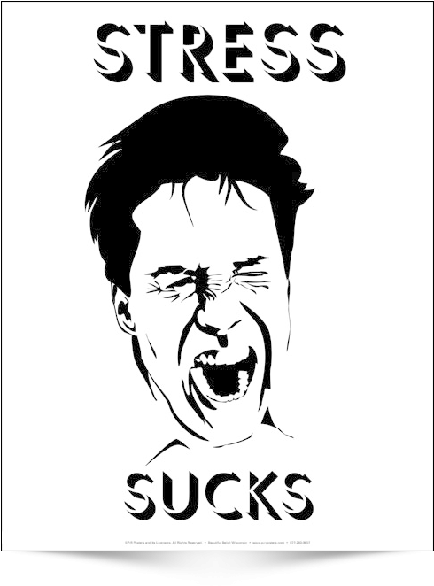 Stress Sucks Poster PNG image