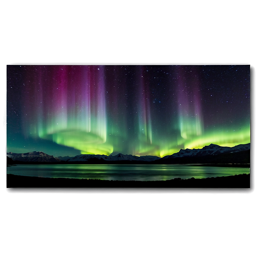 Striking Aurora Reflections Png 36 PNG image