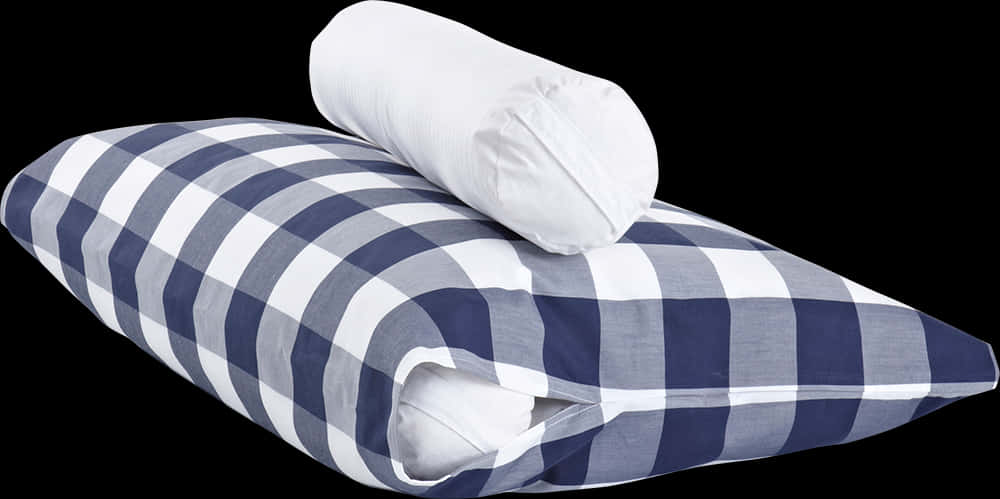 Striped Beddingand Pillow Set PNG image