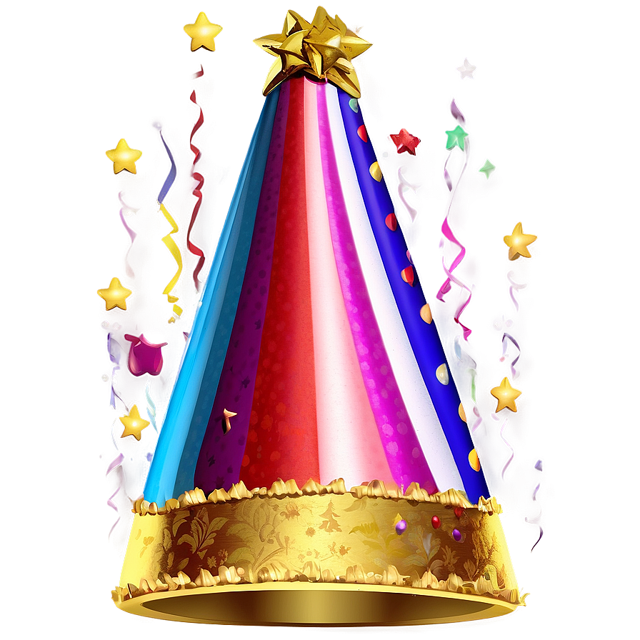 Striped Birthday Hat Png 05042024 PNG image