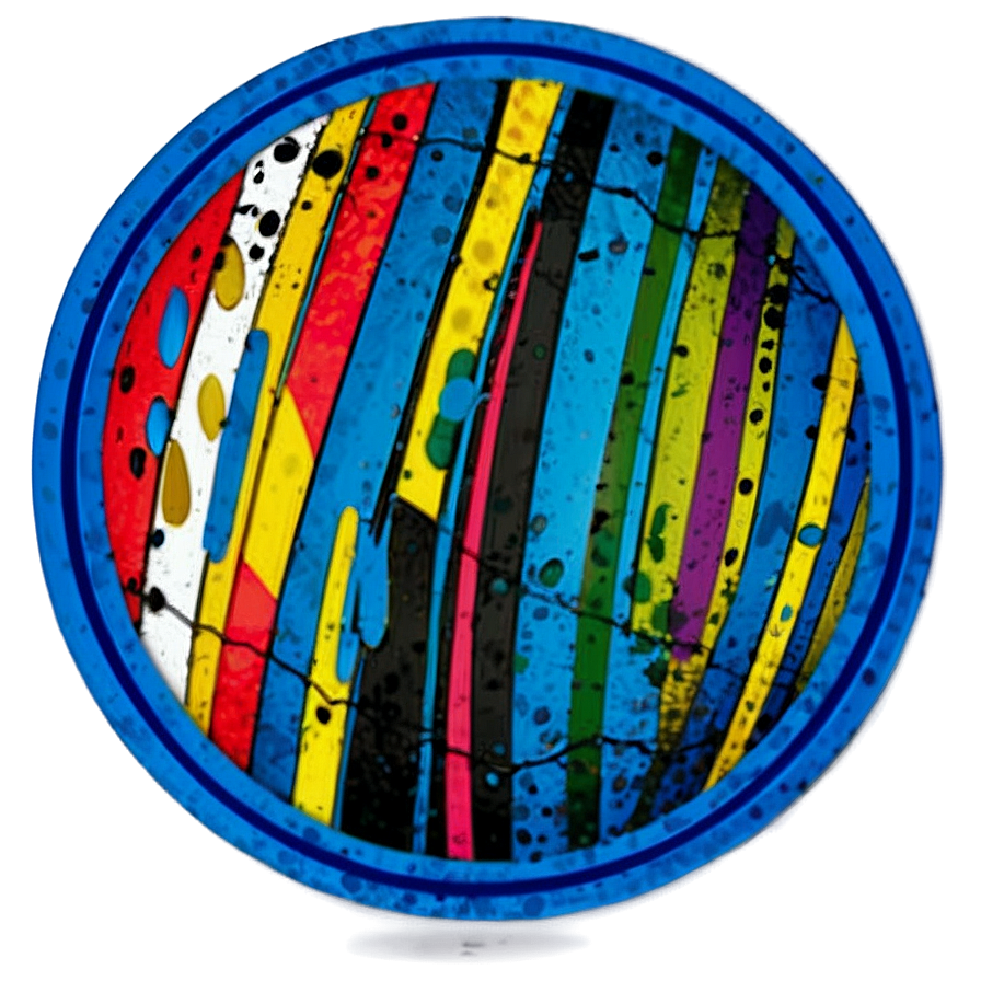 Striped Blue Circle Png 05252024 PNG image