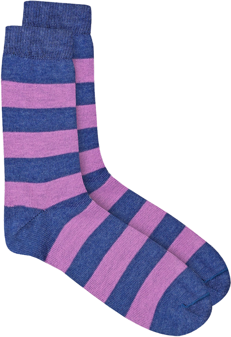 Striped Blueand Pink Sock PNG image