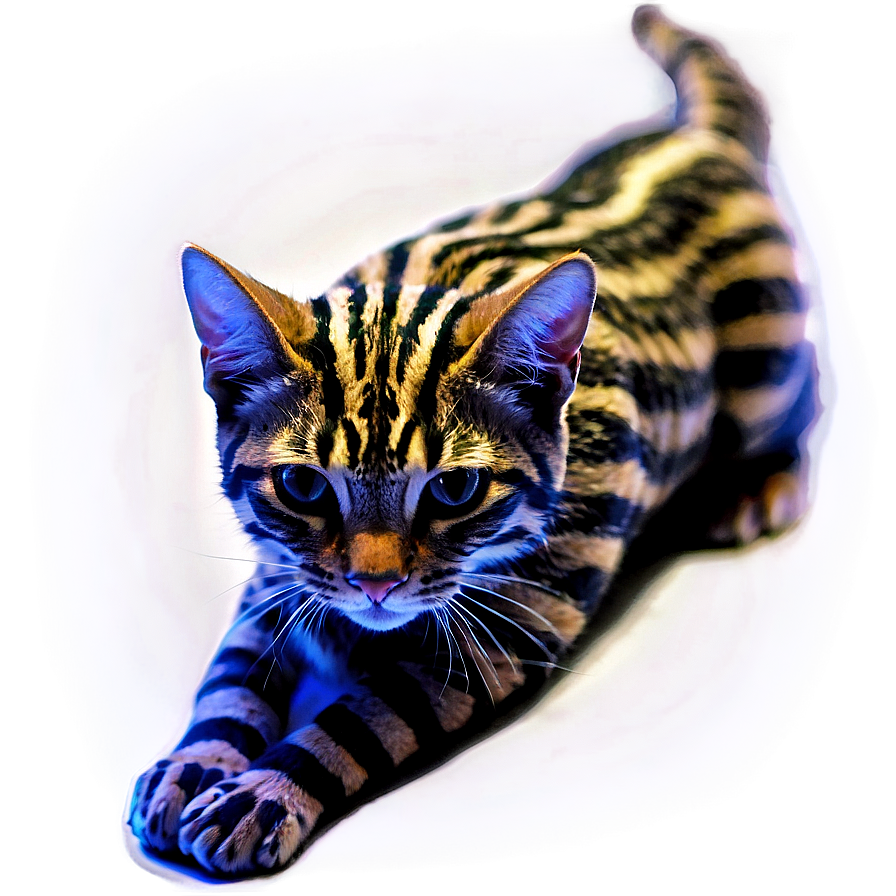 Striped Cat Figure Png A PNG image