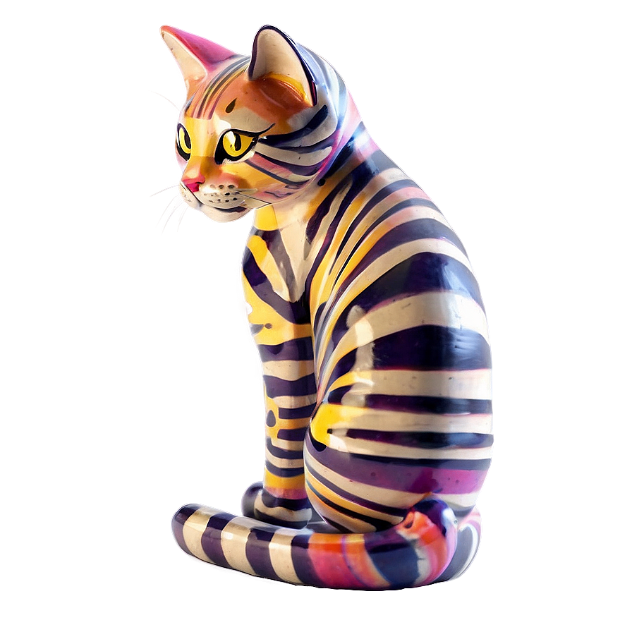 Striped Cat Figure Png C PNG image