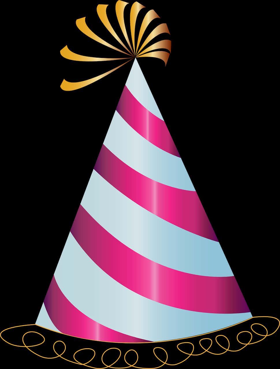 Striped Celebration Party Hat PNG image