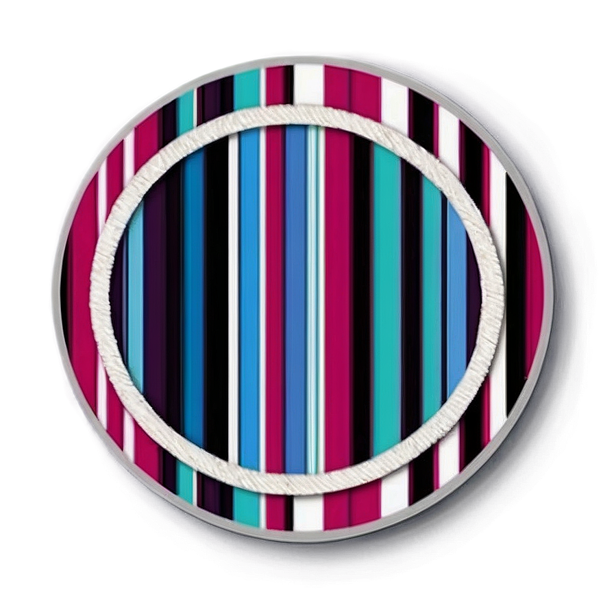 Striped Circular Sticker Png 06282024 PNG image