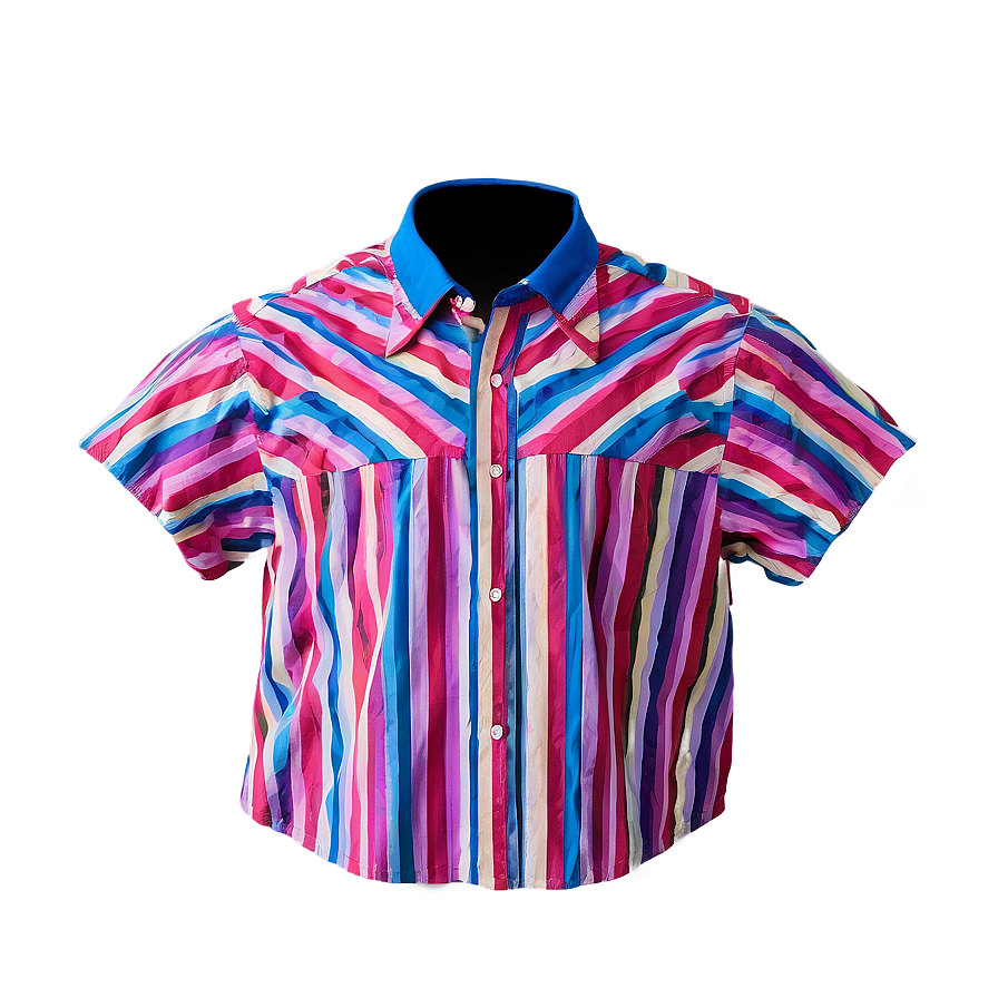 Striped Collar Shirt Png 19 PNG image