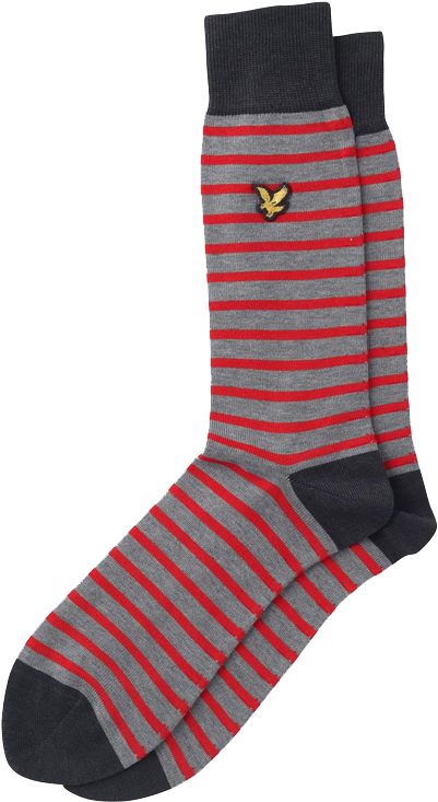 Striped Crew Sockwith Embroidered Logo PNG image