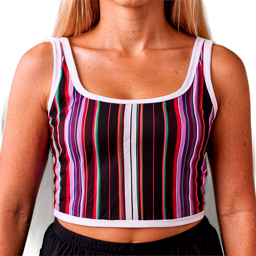 Striped Crop Top Png 05252024 PNG image