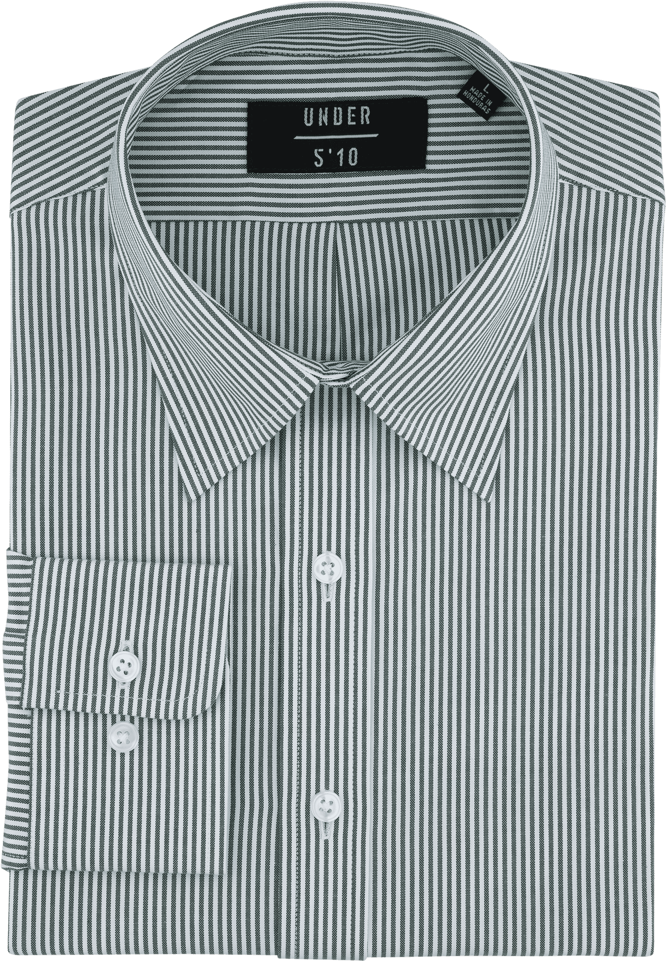 Striped Dress Shirt Product View PNG image