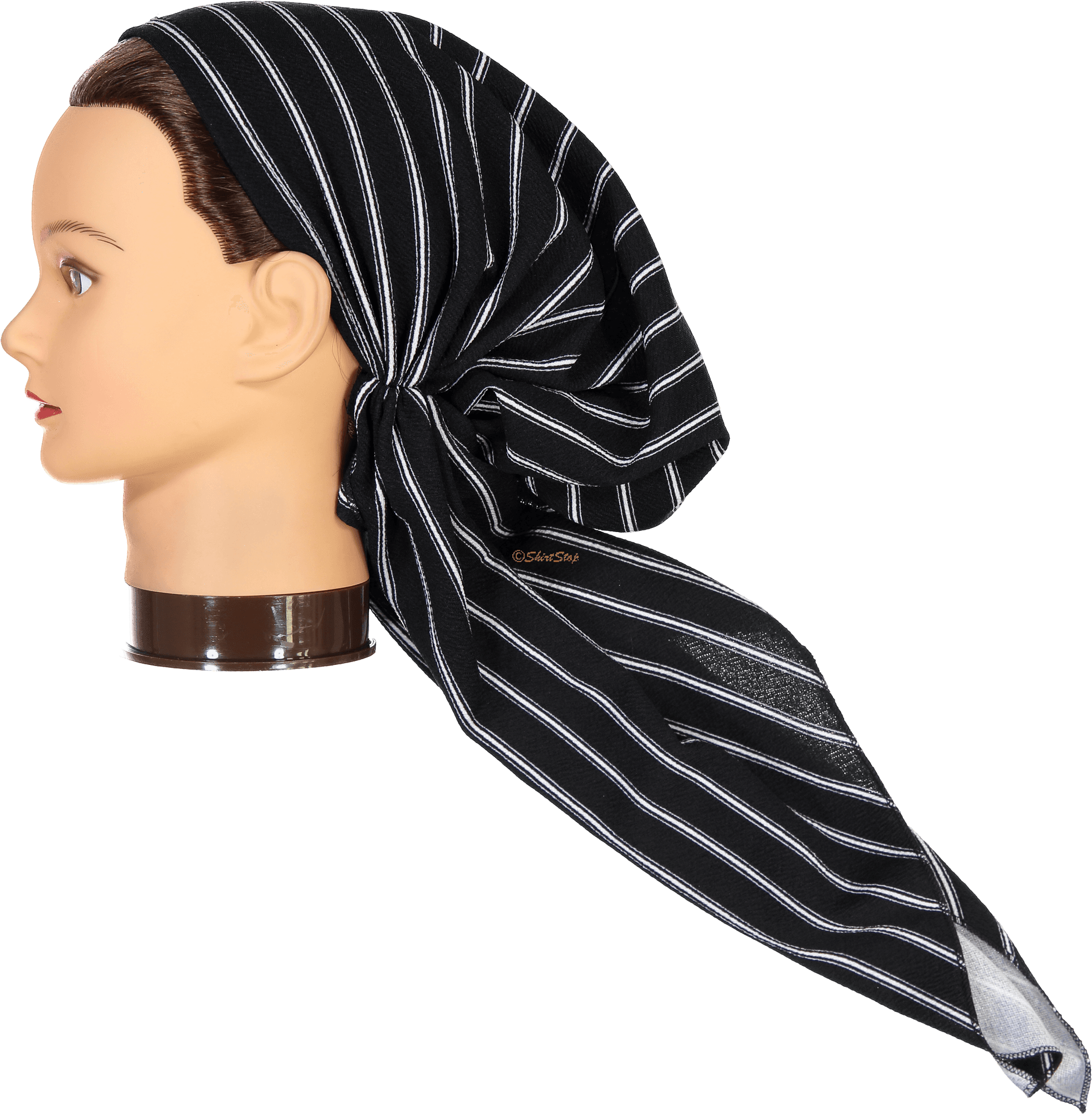 Striped Head Bandana Mannequin PNG image