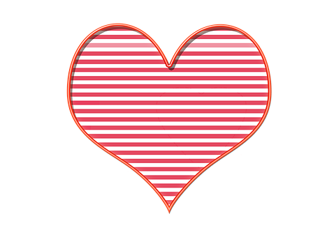 Striped Heart Graphic PNG image