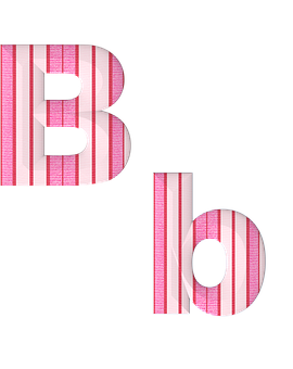 Striped Letter Design B PNG image