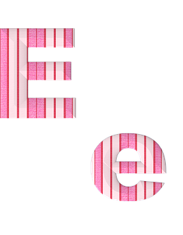 Striped Letter E Design PNG image