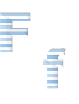 Striped Letter F Design PNG image