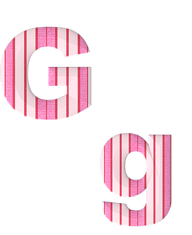 Striped Letter Gandg Design PNG image
