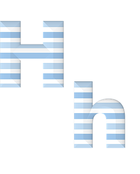 Striped Letter Illusion PNG image