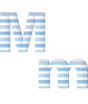 Striped Letter Illusion PNG image