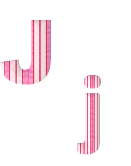 Striped Letter J Design PNG image