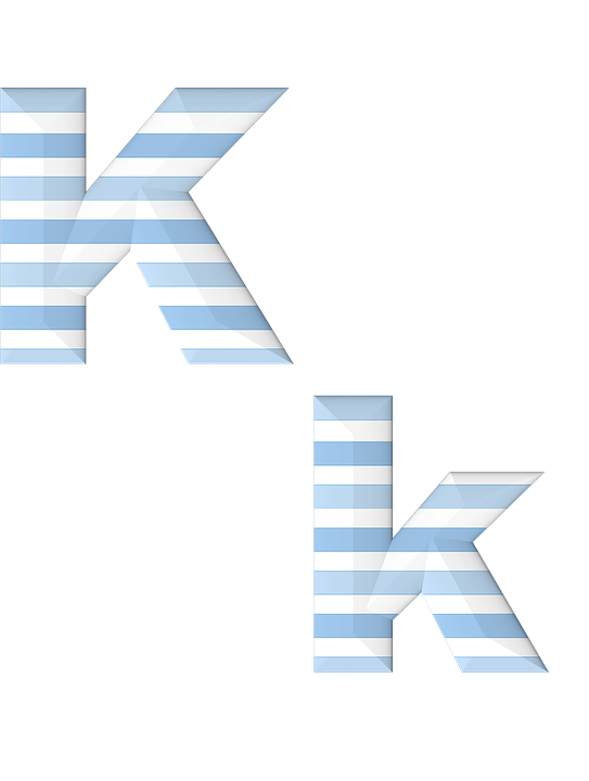 Striped Letter K Design PNG image