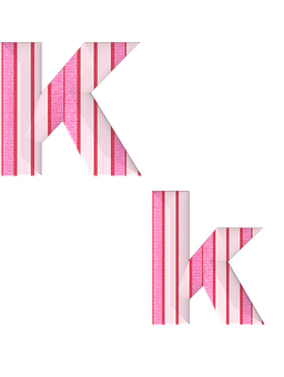 Striped Letter K Design PNG image