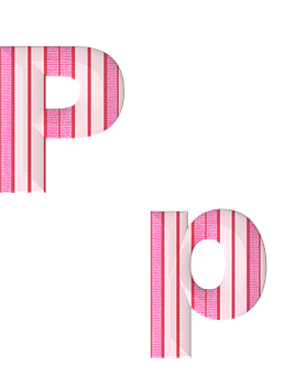 Striped Letter P Design PNG image