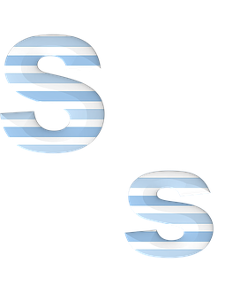 Striped Letter S Graphic PNG image