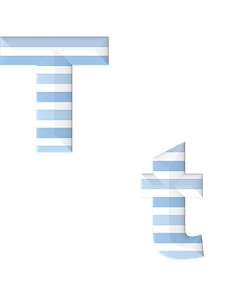Striped Letter Tandt Design PNG image