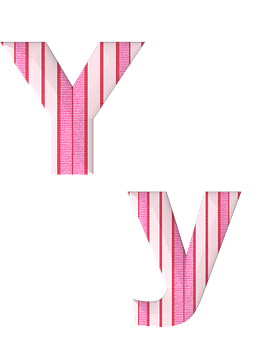 Striped Letter Y Graphic PNG image