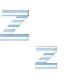 Striped Letter Z Graphic PNG image