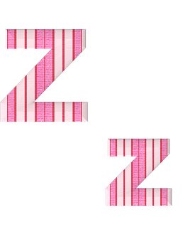 Striped Letter Z Illusion PNG image