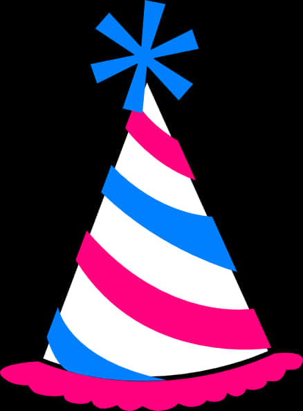 Striped Party Hat Vector PNG image