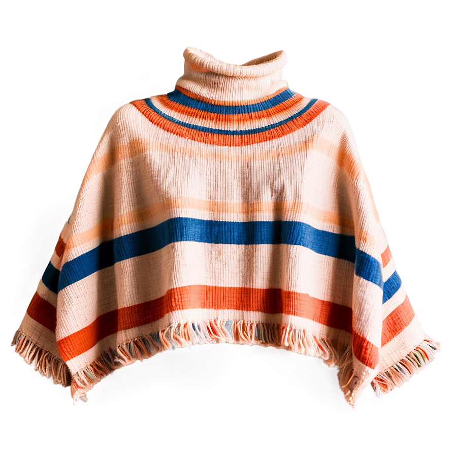 Striped Poncho Fashion Png Dbo74 PNG image