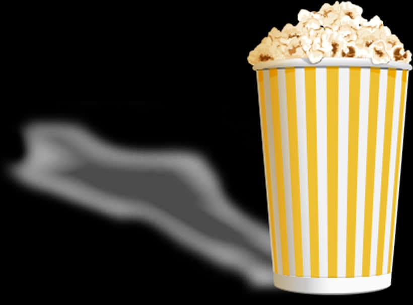 Striped Popcorn Cup Clipart PNG image