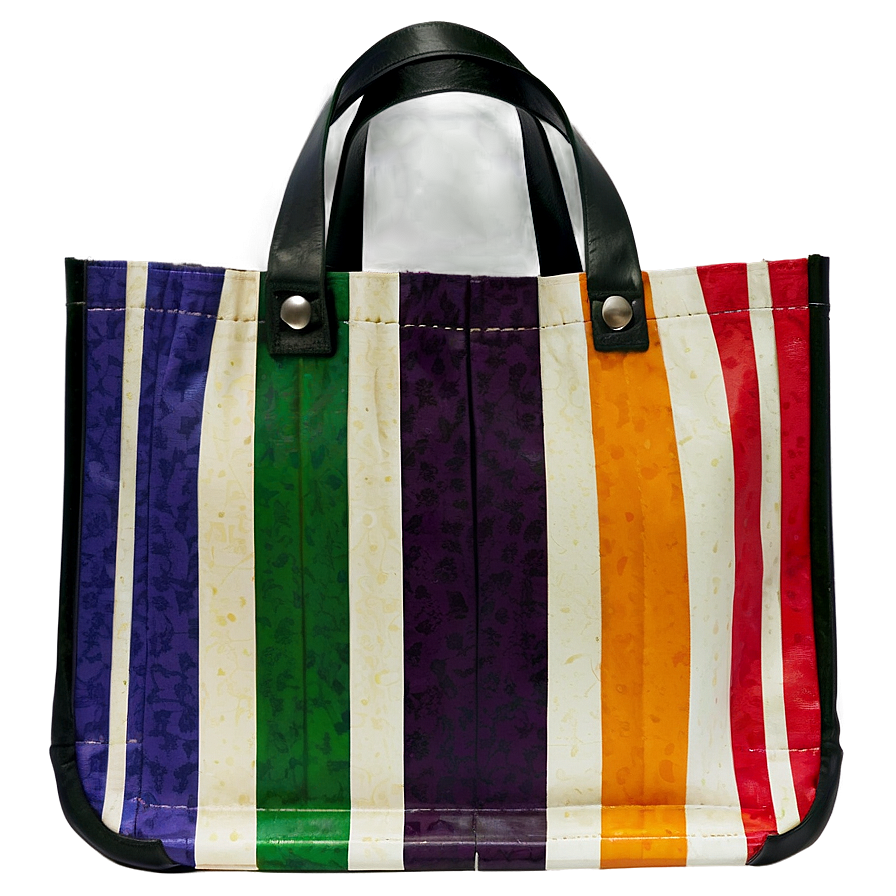 Striped Shopping Bag Png 18 PNG image
