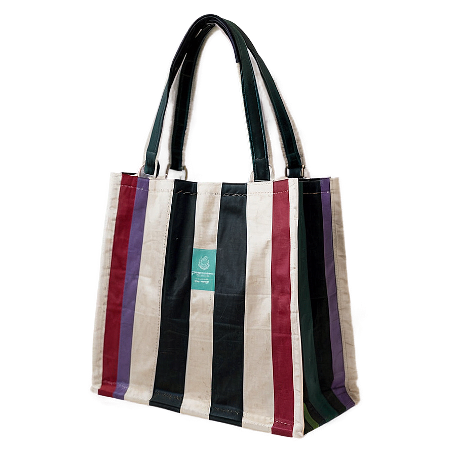 Striped Shopping Bag Png Ygd18 PNG image