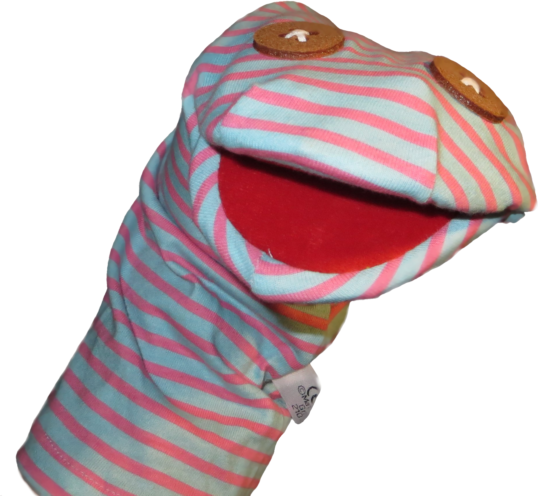 Striped Sock Puppet PNG image