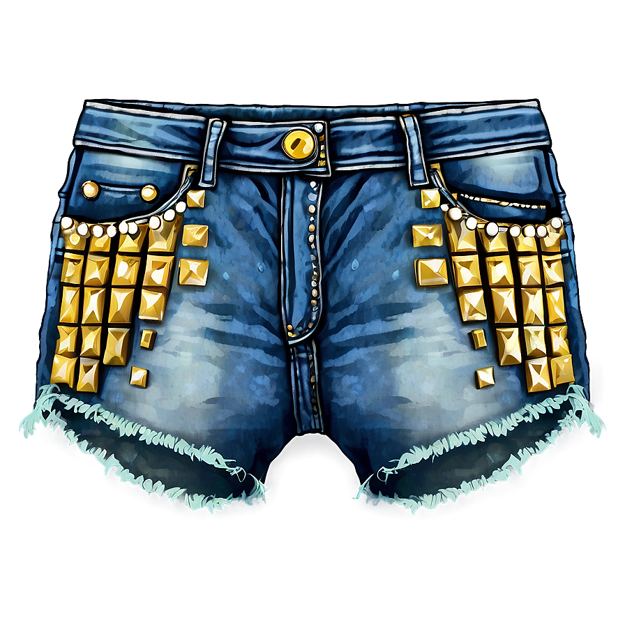 Studded Denim Jorts Png Gyr PNG image