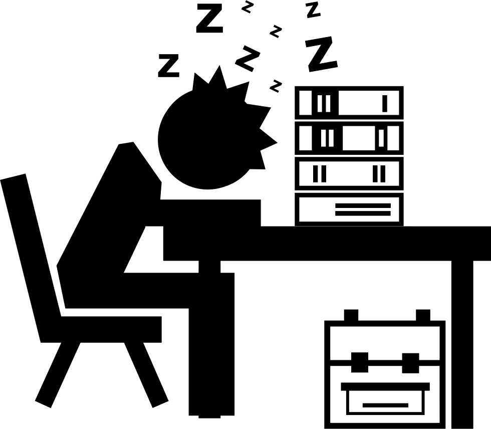 Student Asleepat Desk PNG image