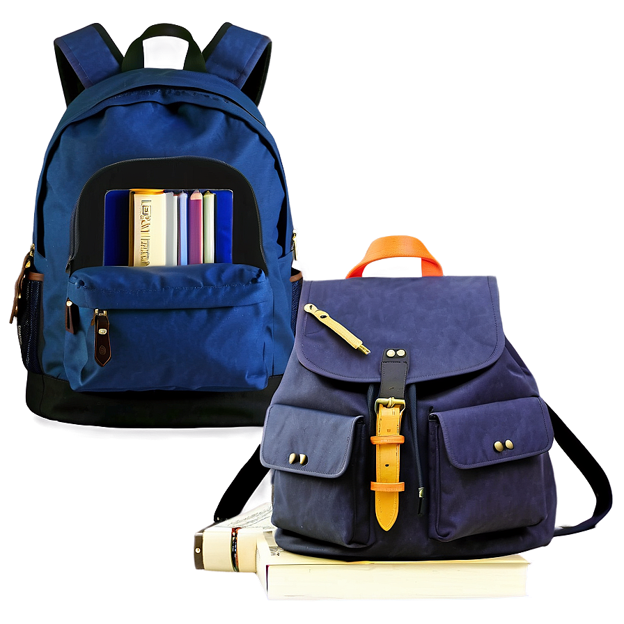 Student Backpack And Supplies Png Fdy PNG image