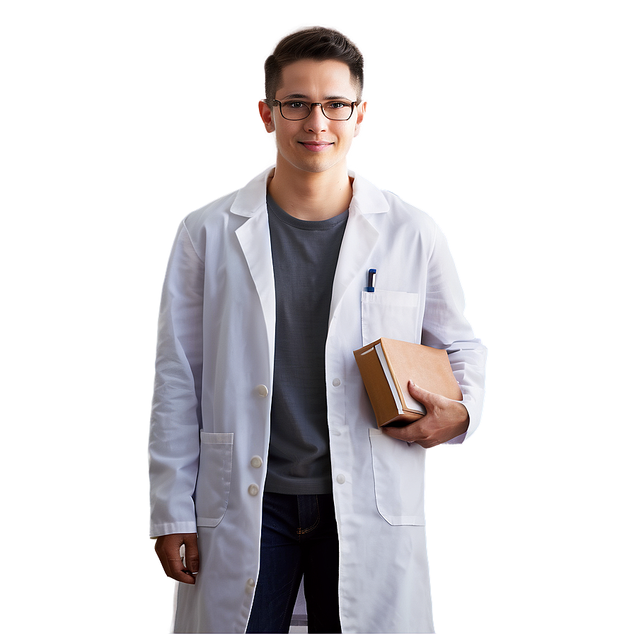 Student In Lab Coat Png 05232024 PNG image