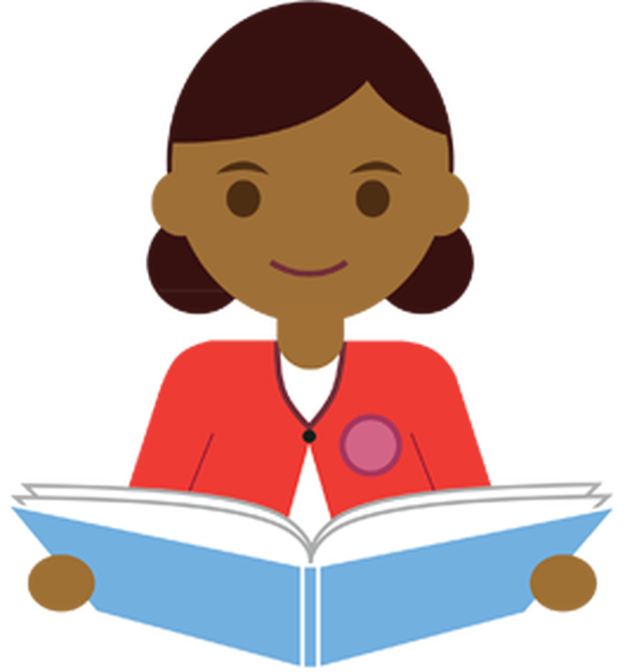 Student Reading Book Clipart PNG image